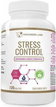 Progress Labs Stress Control Ashwagandha + Magnez Witamina B6 120 Tabl