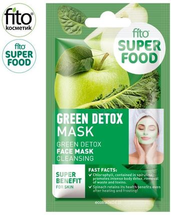 Fito Superfood Maska Do Twarzy Oczyszczanie Zielony Detox 10 ml