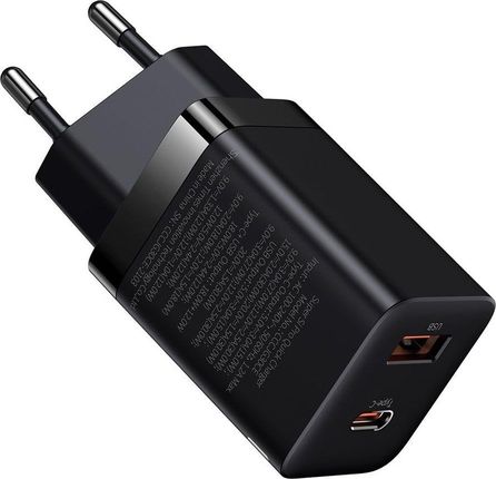 Baseus Ładowarka sieciowa Super Si Pro Quick Charger USB + USB-C 30W Czarny (BSU2903BLK)