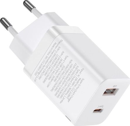Baseus Ładowarka sieciowa Super Si Pro Quick Charger USB + USB-C 30W Biały (BSU2902WHT)