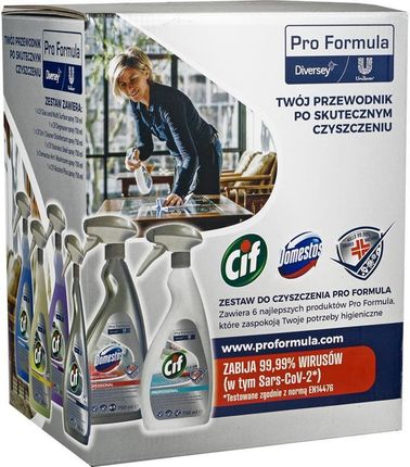 Cif Professional Zestaw 6 Produktów Do Mycia I Dezynfekcji 6X750Ml Spray