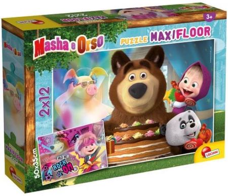 Lisciani Giochi Puzzle 2W1 Maxi Masz I Niedźwiedź 86115