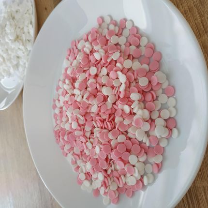 Rafex Posypka konfetti biało-różowe 50g