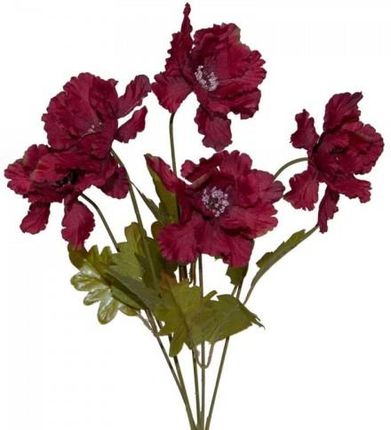 Eurofirany Kwiat Natu 252 Dł. 39cm Dł. Z Kwiatami 20cm Śr. Kwiat 7cm Bordowy 381396