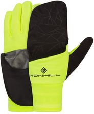 Ronhill Rękawiczki Do Biegania Wind Block Flip Glove Czarno Żółte
