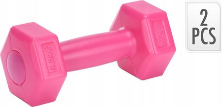 Hantle ciężarki zestaw hantle fitness w kolorze różowym XQMAX 2x 0,50kg