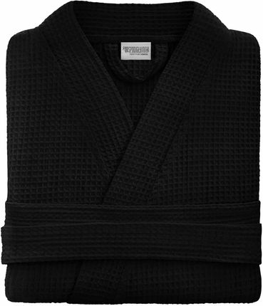 Czarny Szlafrok Bawełniany Kimono GOFER
