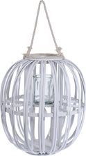 Lampion wiklinowy latarnia biała 26x43cm