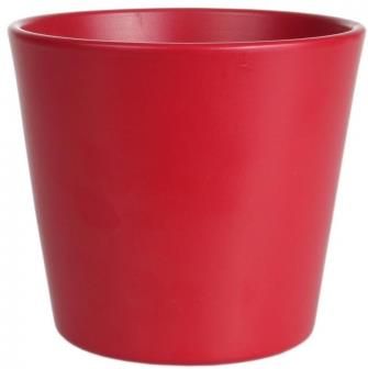 Osłonka Na Doniczkę 15.5cm Ceramiczna Czerwona