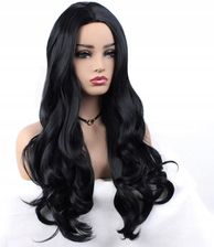 Zdjęcie PERUKA DŁUGIE WŁOSY CZARNE KRUCZE FALE W34 - Dobre Miasto