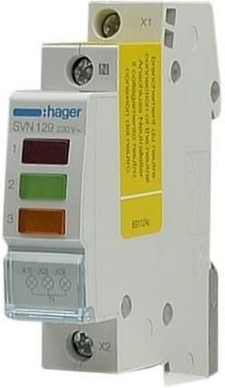 HAGER SVN129-LAMPKA POTRÓJ NA R/G/O (230V) SVN129