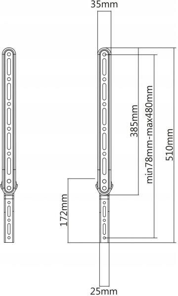 MACLEAN WIESZAK UCHWYT NA DO GŁOŚNIKI KOLUMNY SOUNDBAR TV
