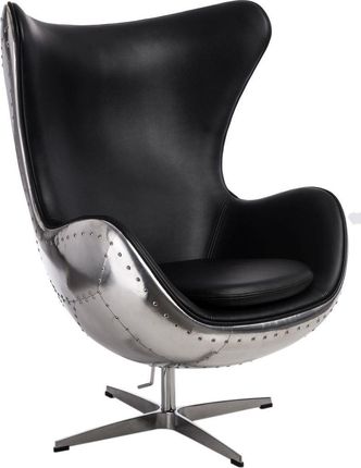 D2 Design Fotel Jajo Aluminium Czarny 4952356