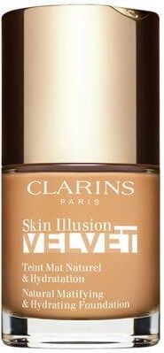 Clarins Skin Illusion Velvet Podkład W Płynie Z Matowym Wykończeniem O Działaniu Odżywczym Odcień 112C 30 ml