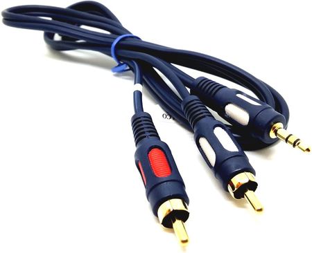 VITALCO PRZYŁĄCZE KABEL CHINCH 2X RCA NA JACK 3.5MM 3M