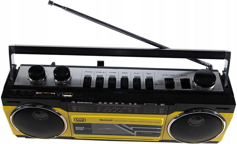 TREVI MAGNETOFON BOOMBOX NA KASETĘ USB/SD/MP3/BLUETOOTH - zdjęcie 1 TREVI MAGNETOFON BOOMBOX NA KASETĘ USB/SD/MP3/BLUETOOTH