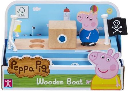 Tm toys Peppa Pig Drewniana łódka z figurką Świnka Peppa 07209