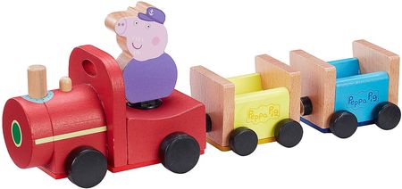Tm Toys Peppa Pig Drewniany Pociąg Z Figurką Świnka Peppa 07210