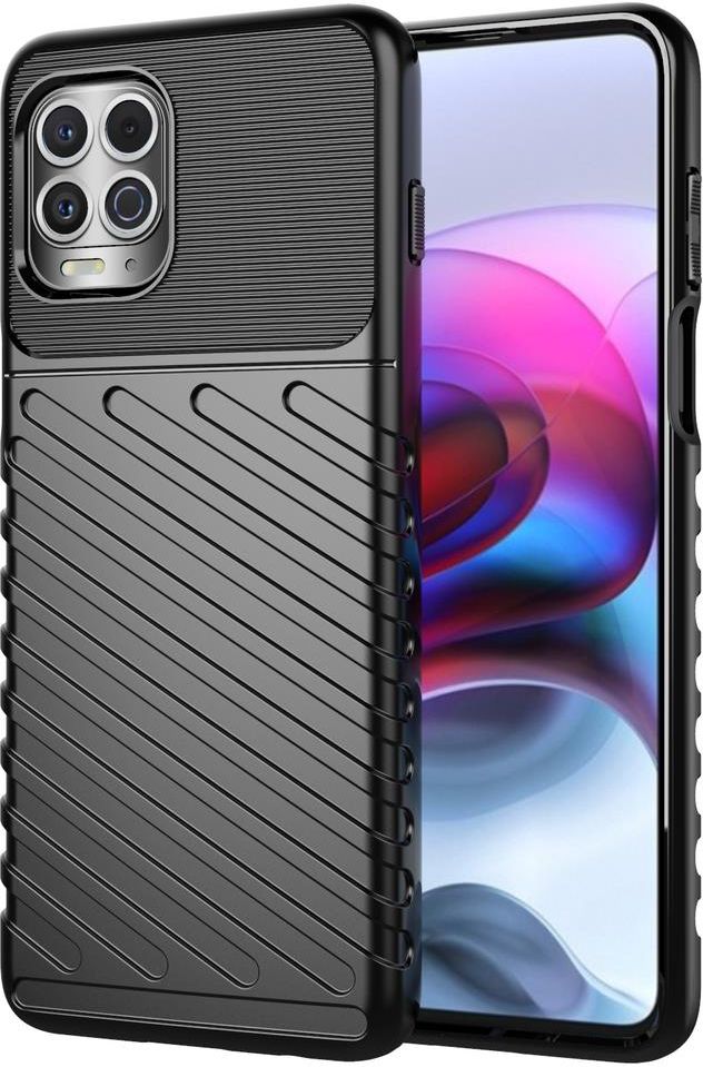 Hurtel Thunder Case Elastyczne Pancerne Etui Pokrowiec Motorola Moto G Edge S Czarny Etui