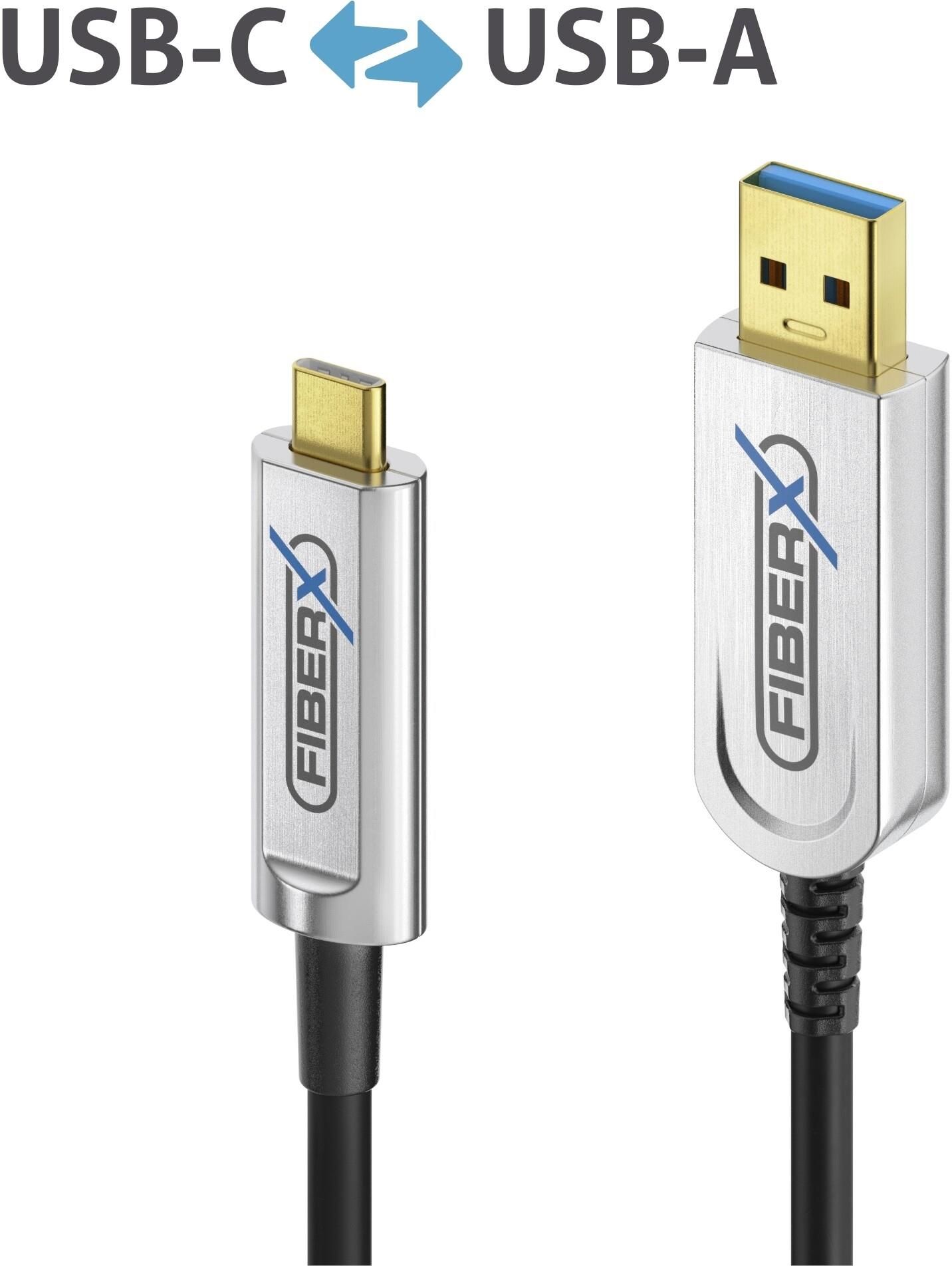 PURELINK FX-I530-010 AOC KABEL ŚWIATŁOWODOWY USB 3.1 USB-C NA USB-A ...