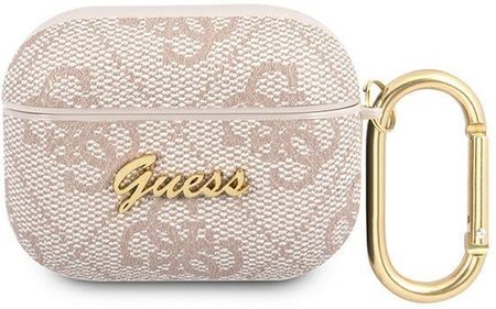 Guess Guap4Gsmp Airpods Pro Cover Różowy/Pink 4G Script Metal Collection