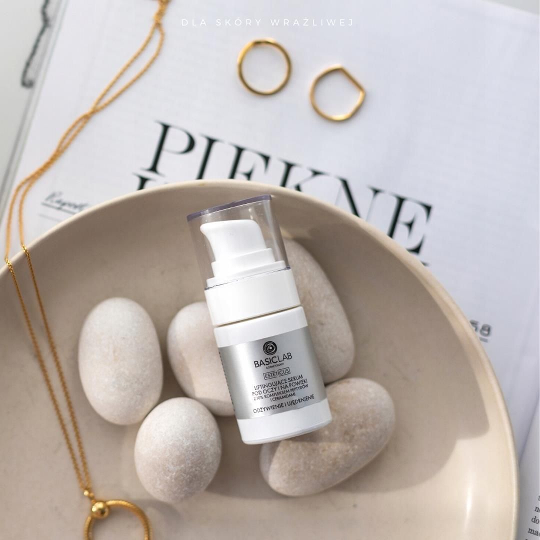 Dermokosmetyk BasicLab Liftingujące serum pod oczy i na powieki z 10