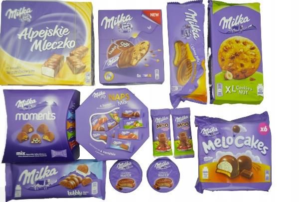 MILKA ZESTAW PREZENTOWY KOSZ SŁODYCZY  URODZINY BOX