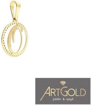 ARTGOLD WISIOREK ZŁOTY LITERKA ,, O "