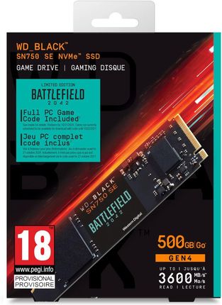 Sandisk Wd_Black Sn750Se Nvme Ssd Battlefield 2042 Edition 500Gb (WDBB9J5000ANCWRSN)