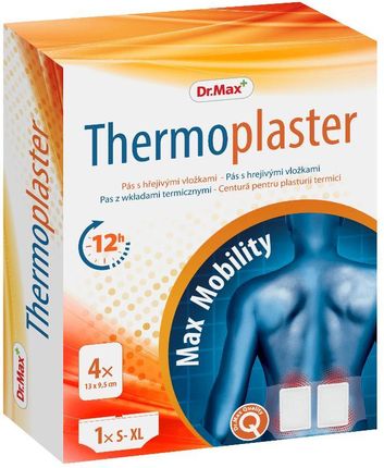 Dr.Max, Thermoplaster plaster rozgrzewający na dół pleców, 1 pas + 4 wkłady termiczne Thermoplaster