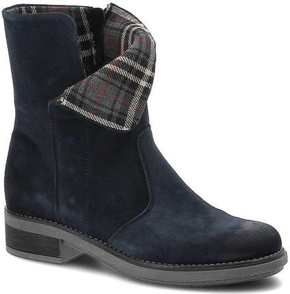 Botki POLLONUS 5-1018-003 Granat Welur/Koc