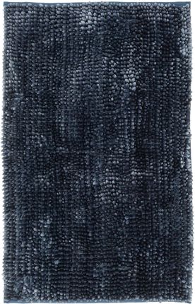 Md  Dywanik Łazienkowy Shiny Chenille Denim Niebieski Granatowy 60x90cm