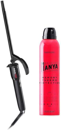 Advanced Curl and Hair Manya Memory Thermo Protection | Zestaw do włosów: bardzo długa i cienka lokówka 10mm + termoochronny spray do włosów 250ml