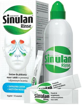 Stada Sinulan Rinse, zestaw do płukania nosa i zatok, irygator + 12 sasz