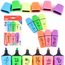 Zdjęcie Mp Mini Markery Zakreślacze Funny Fluo 6 Kolorów - Nekla