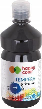 Happy Color Farba Tempera Premium Czarna 500Ml