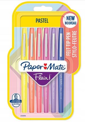 Paper Mate Flamastry Pastelowe Zestaw 6 Kolorów
