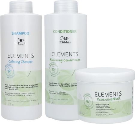 Wella Professionals ELEMENTS Zestaw szampon 1000ml + odżywka maska 500ml