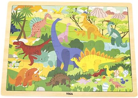 Viga 44584 Puzzle 48 elementów poznajemy dinozaury