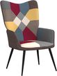 vidaXL Fotel Patchwork Obity Tkaniną 328185