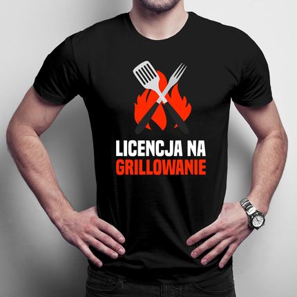 Licencja na grillowanie - męska koszulka na prezent