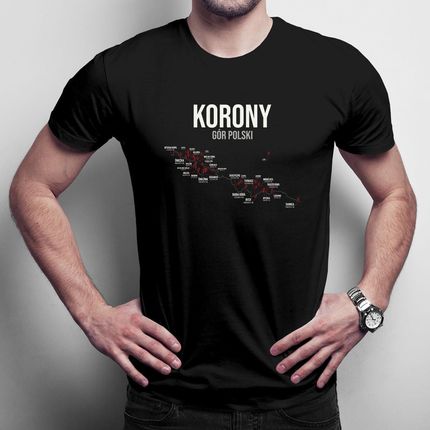 Korony Gór Polski - męska koszulka na prezent