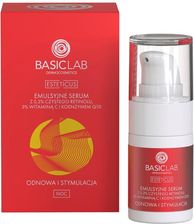 Basiclab Odnowa I Stymulacja Serum 03% Retinolu 3% Witaminy C Koenzymem Q10 15 ml