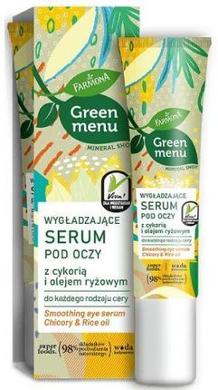 Farmona Green Menu Wygładzające Serum Pod Oczy Z Cykorią I Olejem Ryżowym 15 ml