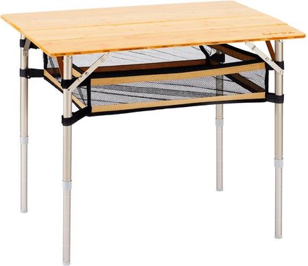 Campz Bamboo Table 80X60X65Cm With Storage Mesh Brzowy - Ceny i opinie -  Ceneo.pl
