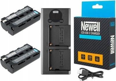 Newell Ładowarka Lcd + 2X Bateria Np-F550 Np-F560 Np-F570 Do Sony (Npf570)