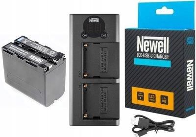 Newell Ładowarka Lcd + Bateria Np-F950 Np-F960 Np-F970 Do Sony (Npf970)