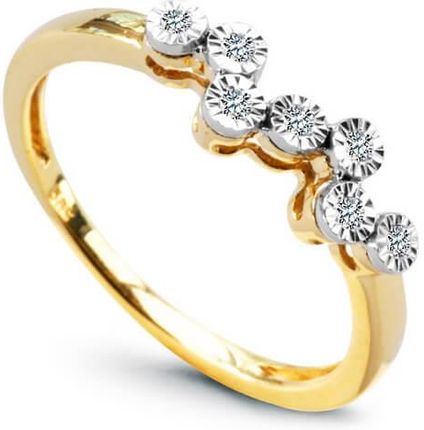 Staviori Złoty pierścionek zaręczynowy z diamentem PXD2569