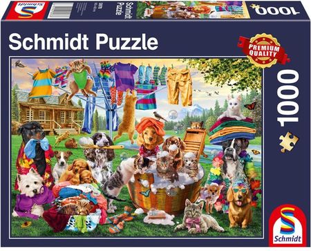 Schmidt Puzzle Pq 1000El. Ogród Pełen Zwierzaków G3