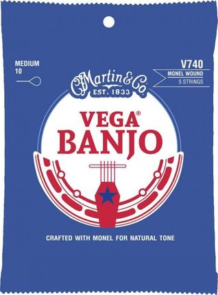 Martin V740 Strings Vega Retro Banjo 7405 Medium struny do banjo 10-10